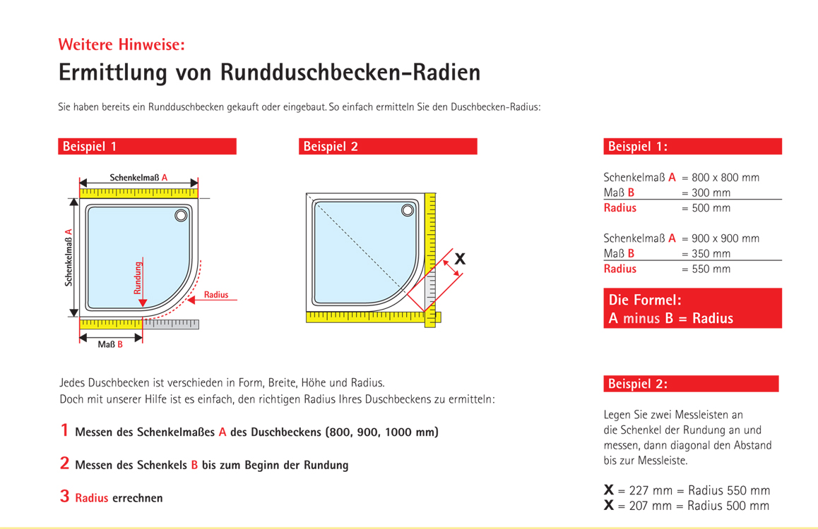 Schulte Alexa Style 2.0 Runddusche mit Glassiegel Radius 550 mm