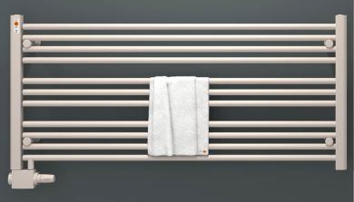 Mert Austausch-Badheizkörper AU Anschluss unten versetzt 50 mm 550x1200 mm (Höhe x Breite), verkehrsweiß RAL 9016