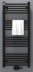Mert Badheizkörper Comfort mit Mittelanschluss tiefschwarz matt 1200x500 mm (Höhe x Breite)