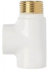 T-Stück 1/2" für Badheizkörper Mischbetrieb weiß 