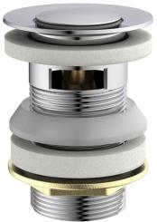 Pop-Up Exzenter Ablaufgarnitur rund 1 1/4" Messing verchromt 