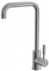 Spültischarmatur Edelstahl gebürstet mit hohem Schwenkarm 