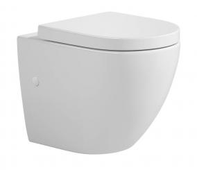 sanicomfort Keramik Tiefspül Wand-WC Set Cozy ohne Spülrand weiß 