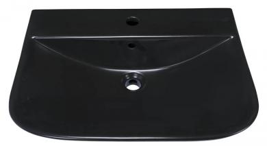 sanicomfort Keramik Waschbecken Rivo 60x45 cm schwarz matt 