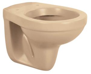 sanicomfort Keramik Wand-WC Tiefspüler spülrandlos beige matt ohne WC-Sitz
