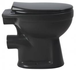 sanicomfort Keramik Stand-WC Tiefspüler spülrandlos anthrazit matt 