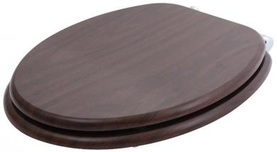 sanicomfort MDF WC-Sitz Holz dunkel foliert mit Absenkautomatik 