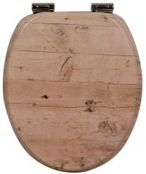 sanicomfort MDF WC-Sitz Holz hell bedruckt mit Absenkautomatik 