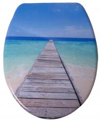 sanicomfort Duroplast WC-Sitz Steg ins Meer mit Absenkautomatik 