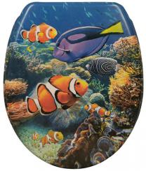 sanicomfort Duroplast WC-Sitz Aquarium mit Absenkautomatik 