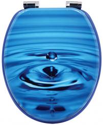 sanicomfort MDF WC-Sitz Wassertropfen mit Absenkautomatik 