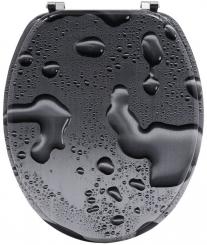 sanicomfort MDF WC-Sitz Stahl grau ohne Absenkautomatik 