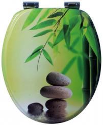 sanicomfort MDF WC-Sitz Steine + Bambus mit Absenkautomatik 