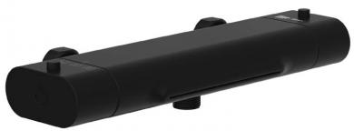 Badewannenthermostat Eco-Stopp mit Schwallauslauf matt schwarz 