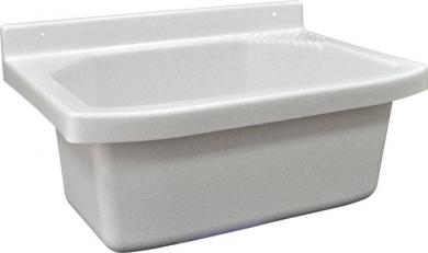 Syntec Mehrzweckbecken weiß marmoriert 650 mm breit