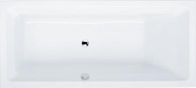 Acryl Körperform Rechteck Badewanne 1800x800x450 mm weiß Liegefläche rechts
