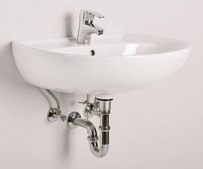 sanicomfort Renova Nr. 1 Keramik Waschbecken Set mit Grohe Armatur 