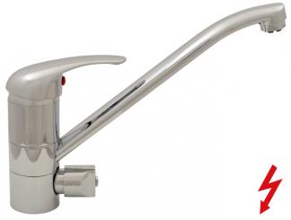 Niederdruck Küchenarmatur mit Geräteanschluss chromoptik 