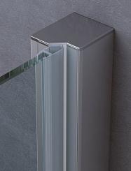 Anschlagprofil für Dansani Match Dusch-Nischentüren, silber-matt 