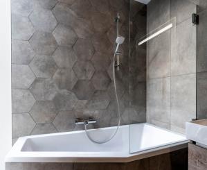 Schröder Acryl Trapezbadewanne Komplettset Lupor Kato B 