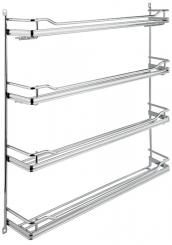 Messing Gewürzregal 4 Etagen 370x60x425 mm 