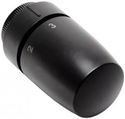 sanicomfort Thermostatkopf M30x1,5 tiefschwarz matt RAL 9005 