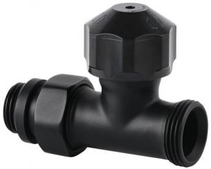 sanicomfort Thermostatventil Unterteil Durchgang schwarz matt 