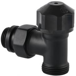 sanicomfort Thermostatventil Unterteil Eckgewinde schwarz matt 