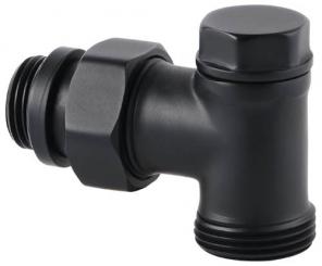 sanicomfort Heizkörper Rücklaufverschraubung Eck schwarz matt 