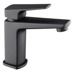 Design Einhand Waschtischarmatur mit Pop-Up-Exzentergarnitur schwarz matt