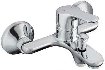 Einhand Aufputz Badewannenarmatur chromoptik 