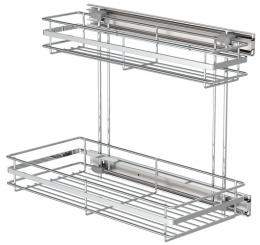 Messing Spülenauszug mit Vollauszugsschiene 230x480x390 mm 