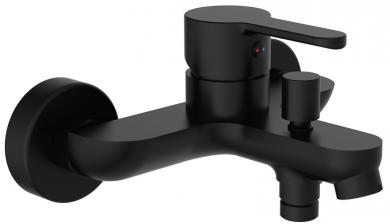 Einhebel Aufputz Badewannenarmatur schwarz matt 