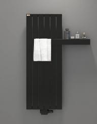 Mert Paneelheizkörper TEO mit Mittelanschluss tiefschwarz matt 1200x450 mm (Höhe x Breite)
