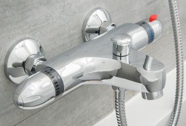 Badewannen Aufputz Thermostatarmatur chromoptik 