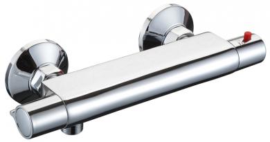 Thermostatarmatur Dusche Aufputz verchromt 