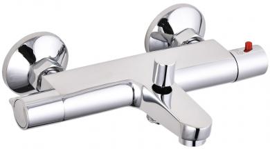Thermostatarmatur Wanne Aufputz verchromt 