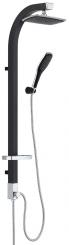 Überkopf Aluminium Duschset zur Nachrüstung schwarz matt 