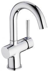 Einhand Waschtischarmatur mit hohem Bogenauslauf chromoptik 