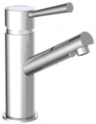 Einhebel Waschbeckenarmatur Auslauf schräg chromoptik 