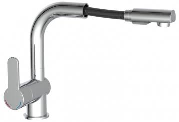 Hochdruck Waschbeckenarmatur hoch mit Haarbrause herausziehbar 