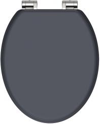 MDF Holzkern WC-Sitz matt anthrazit mit Absenkautomatik 