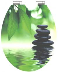 MDF Holzkern WC-Sitz Hochglanz Oase mit Absenkautomatik 