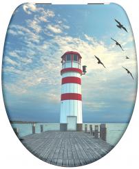 Duroplast WC-Sitz Leuchtturm mit Absenkautomatik 