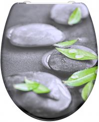 Duroplast WC-Sitz Steine mit Absenkautomatik + Schnellverschluss 