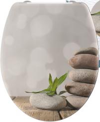 Duroplast WC-Sitz Steinpyramide mit Absenkautomatik + Schnellverschluss 