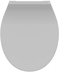 Duroplast WC-Sitz Slim grau mit Absenkautomatik + Schnellverschluss 