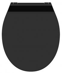 Duroplast WC-Sitz Slim schwarz Absenkautomatik + Schnellverschluss 
