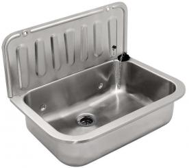 Edelstahl Ausgussbecken zur Wandmontage 495 mm 