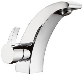 Design Einhebel Waschbeckenarmatur ohne Excentergarnitur chromoptik 